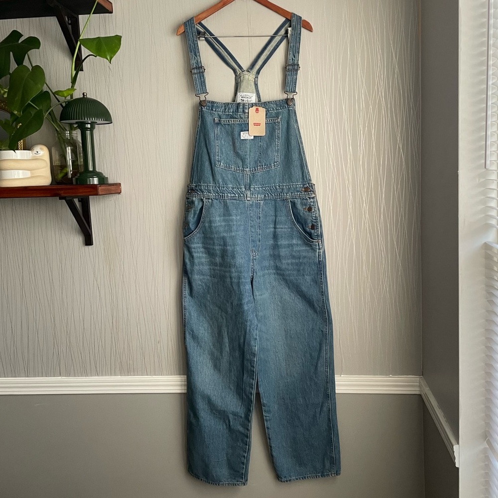 Levi’s Vintage Overalls Women’s XL Fresh Perspective Denim Relaxed Fit - Picture 5 of 13